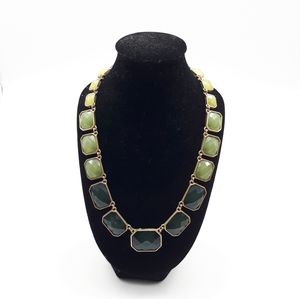 Ombre rectangle gem necklace